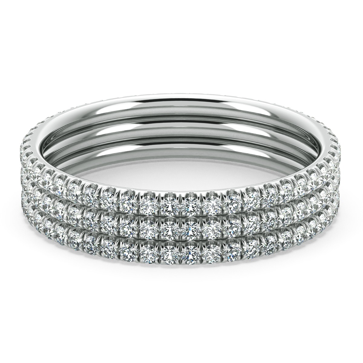 Abbraccio Triple Shank Wedding Band — image 1 of 9