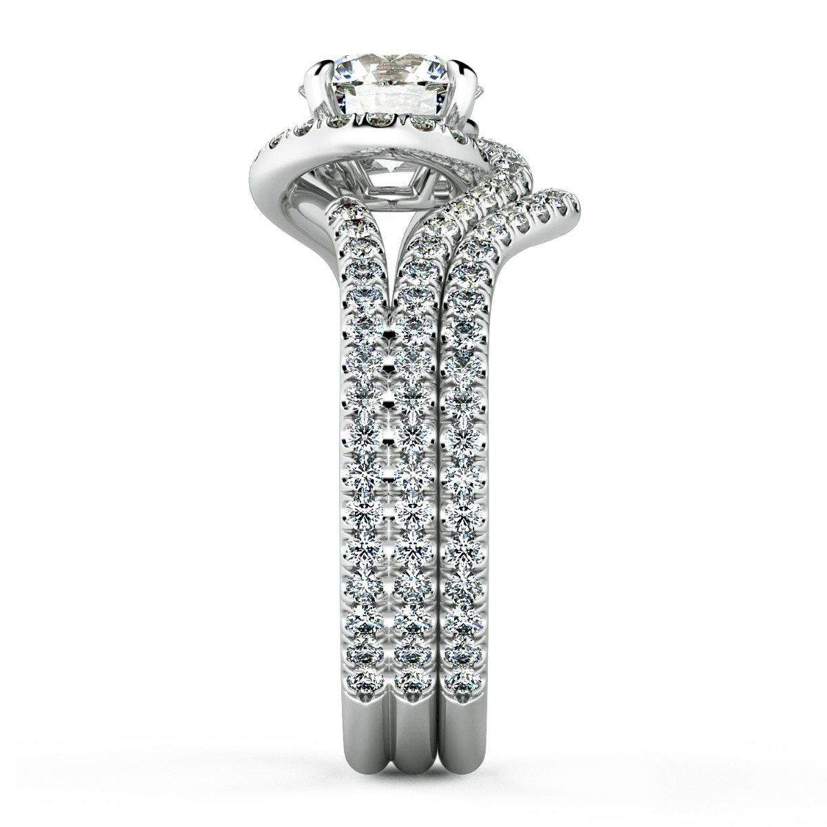 Abbraccio Diamond Wedding Band — image 8 of 9