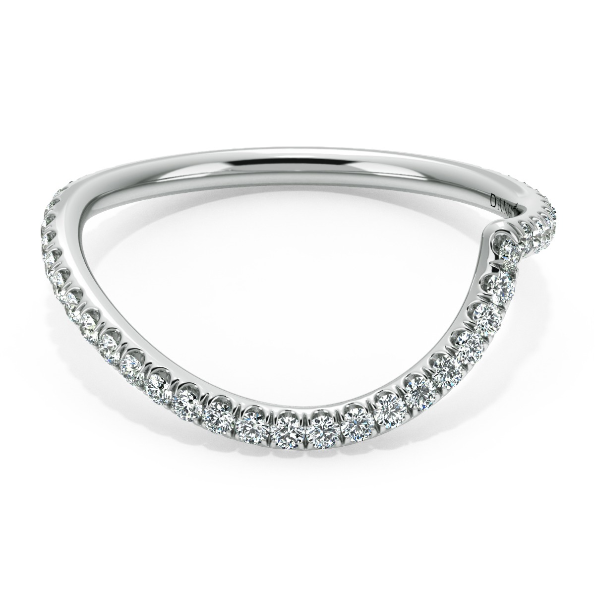 Abbraccio Curved Diamond Wedding Ring — image 1 of 1