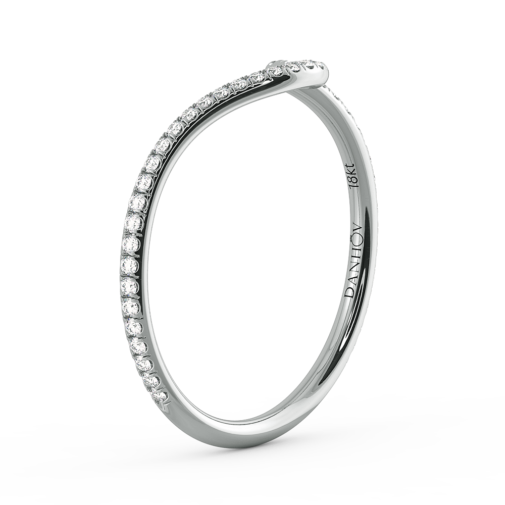 Abbraccio Quarter Moon Curved Diamond Band — image 1 of 9