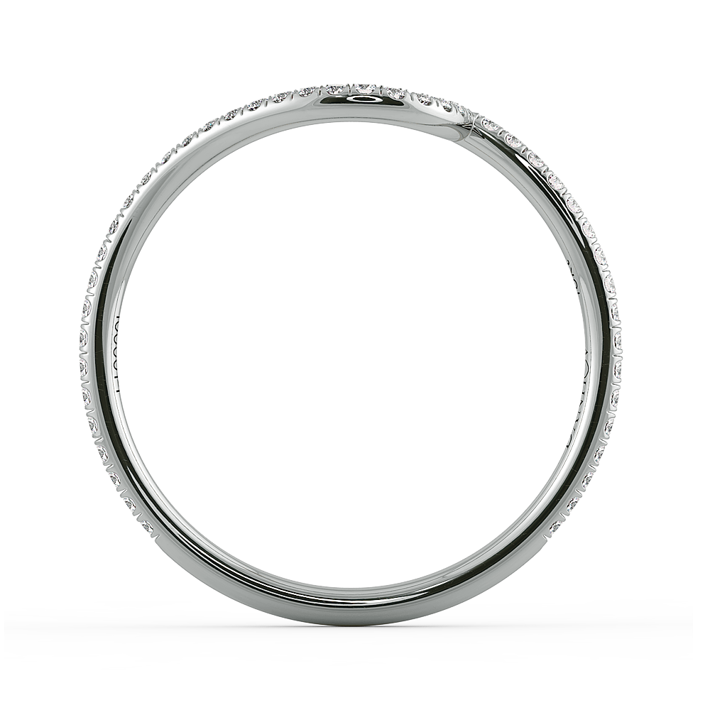 Abbraccio Quarter Moon Curved Diamond Band — image 2 of 9