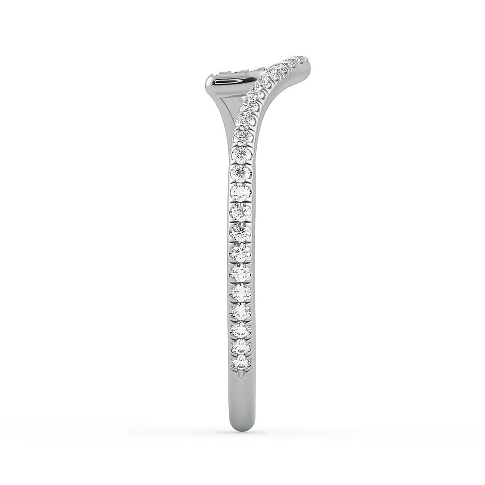 Abbraccio Quarter Moon Curved Diamond Band — image 3 of 9