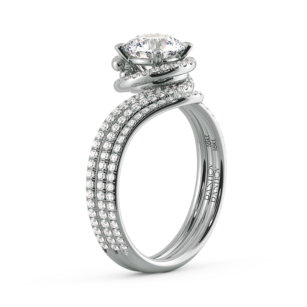 Abbraccio Quarter Moon Curved Diamond Band — image 5 of 9