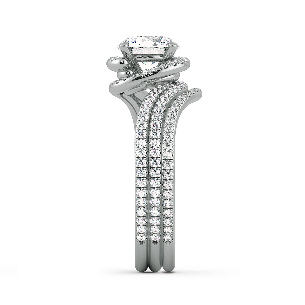 Abbraccio Quarter Moon Curved Diamond Band — image 7 of 9