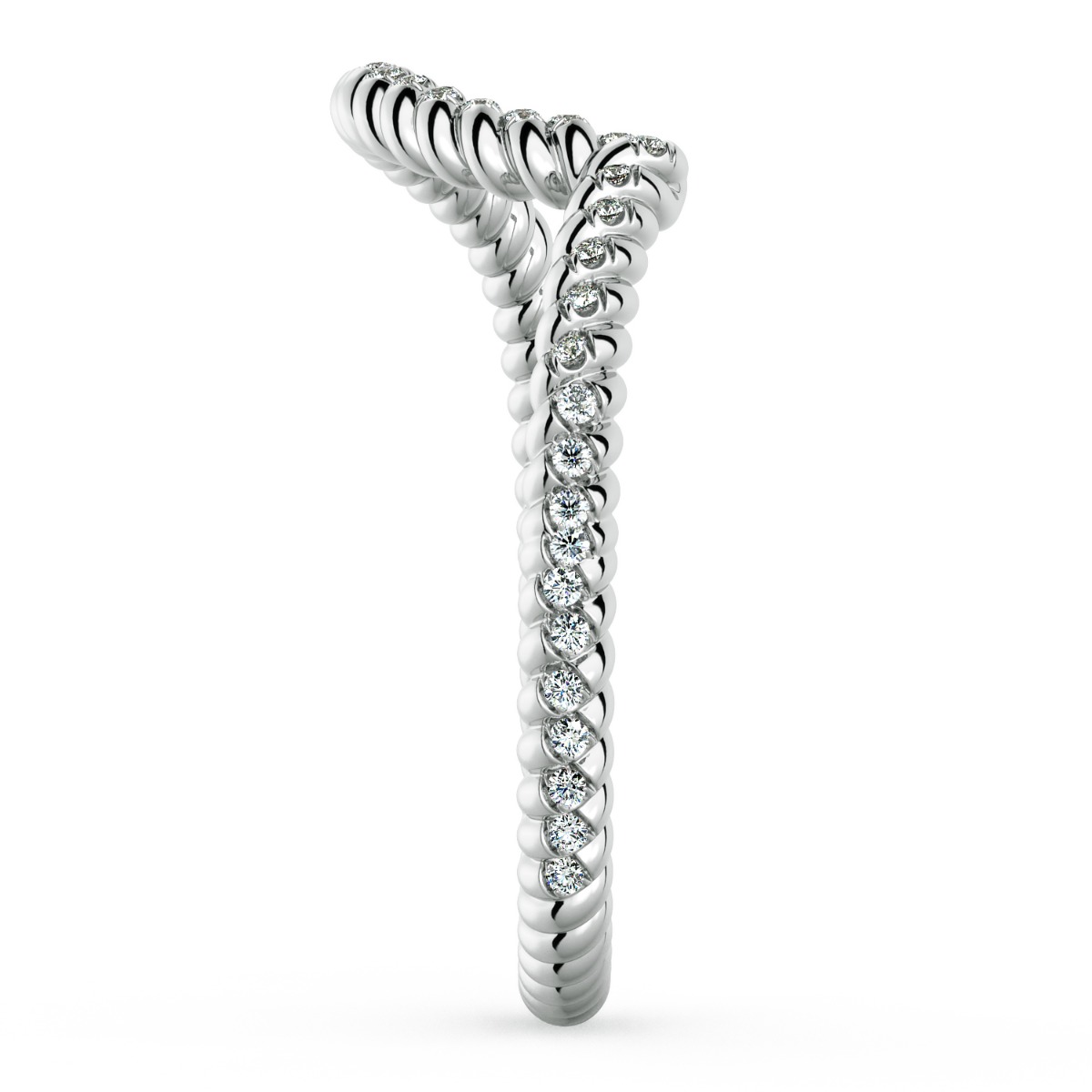 Abbraccio Braided Diamond Wedding Band — image 4 of 9