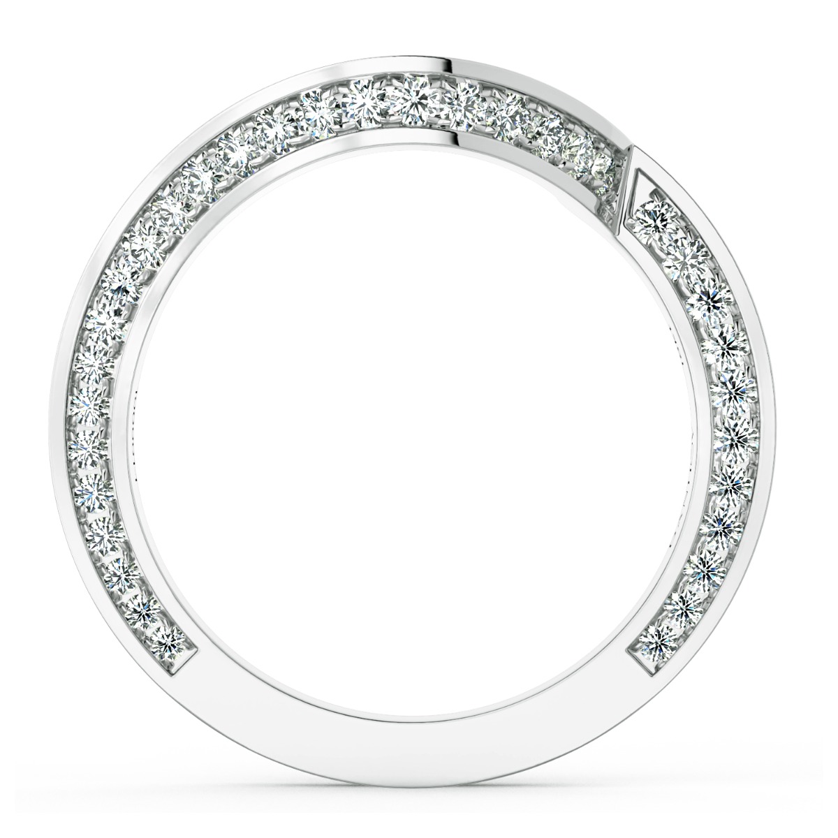 Abbraccio Curved Diamond Wedding Band — image 3 of 9