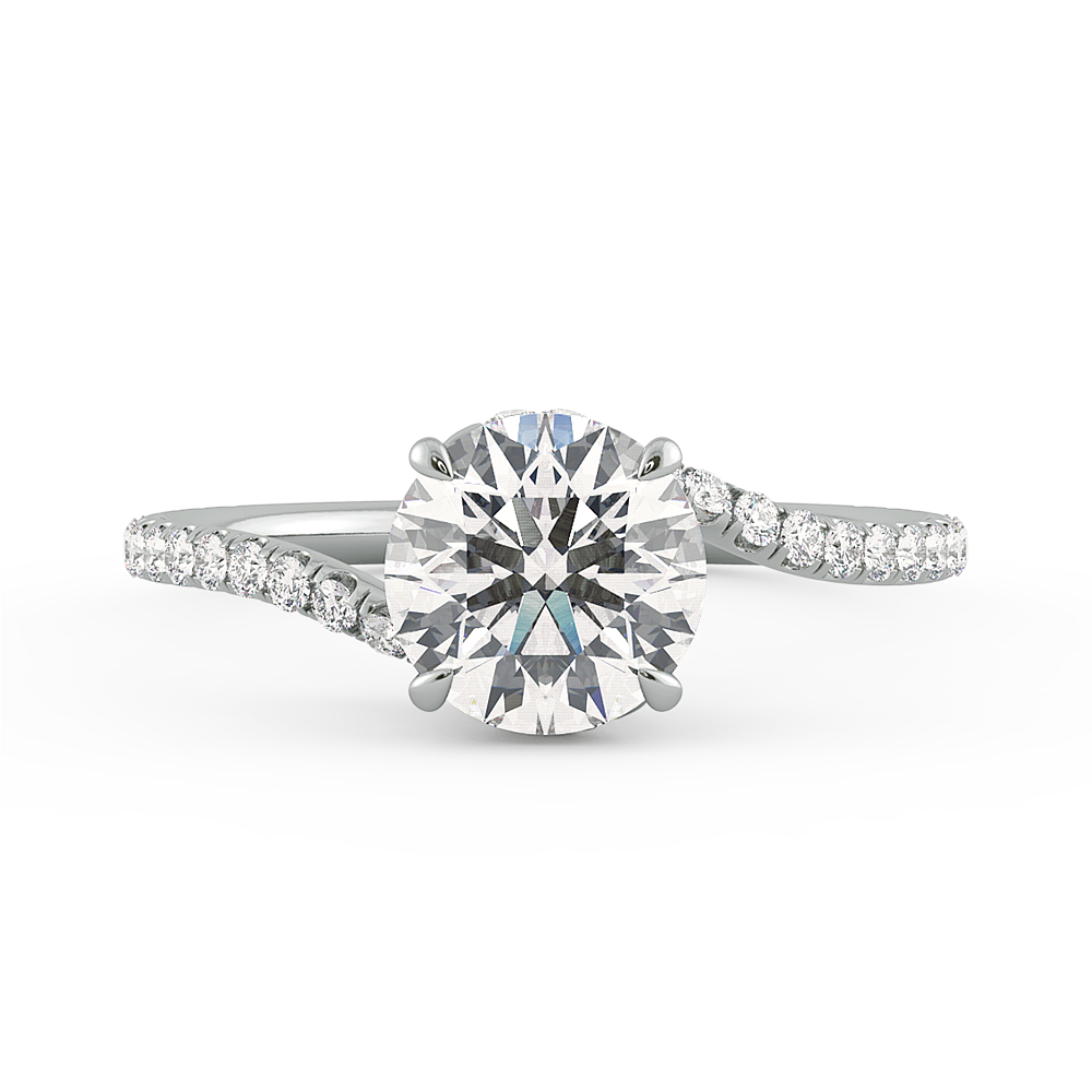 Abbraccio Swirl Diamond Engagement Ring — image 1 of 9