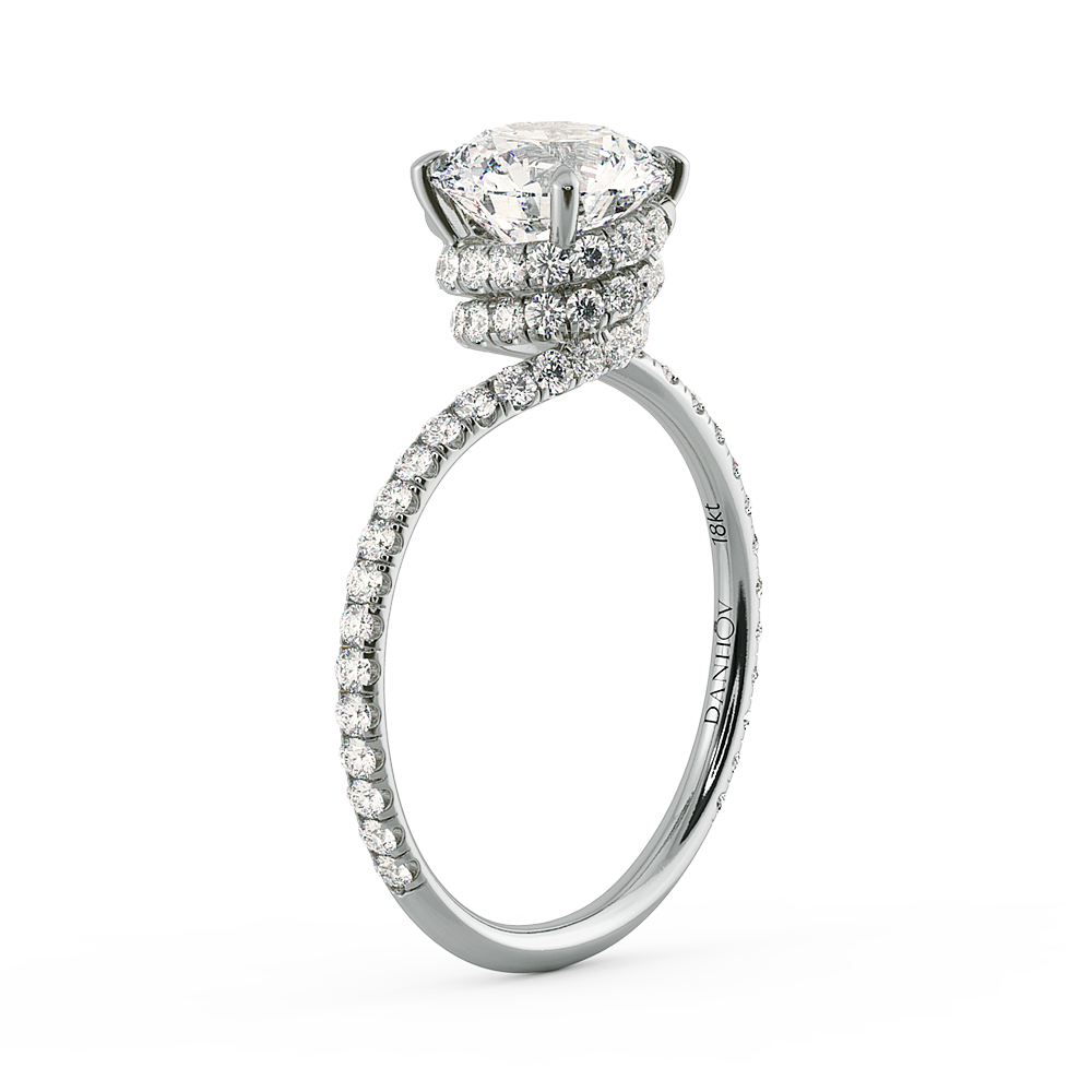 Abbraccio Swirl Diamond Engagement Ring — image 2 of 9