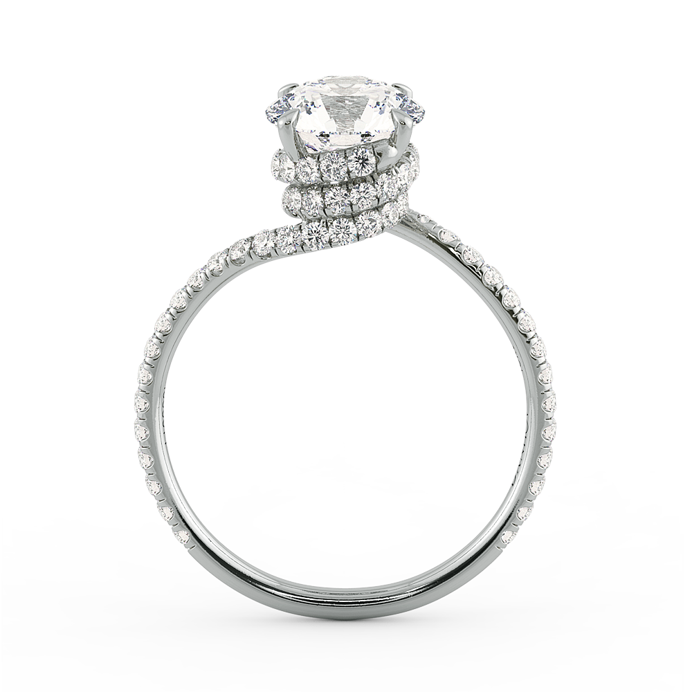 Abbraccio Swirl Diamond Engagement Ring — image 3 of 9