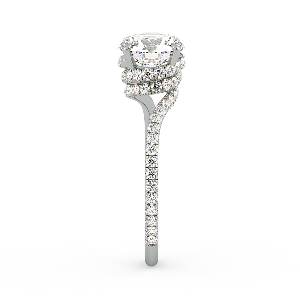 Abbraccio Swirl Diamond Engagement Ring — image 4 of 9