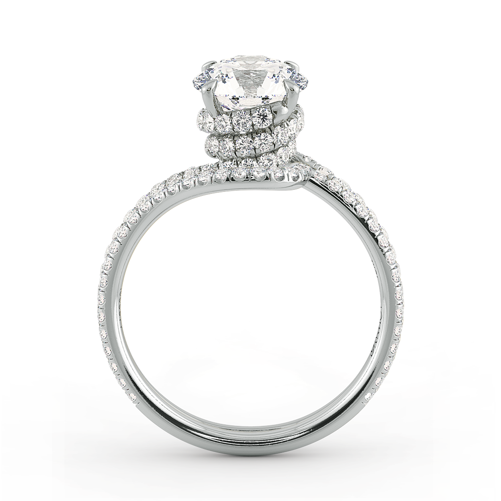 Abbraccio Swirl Diamond Engagement Ring — image 7 of 9