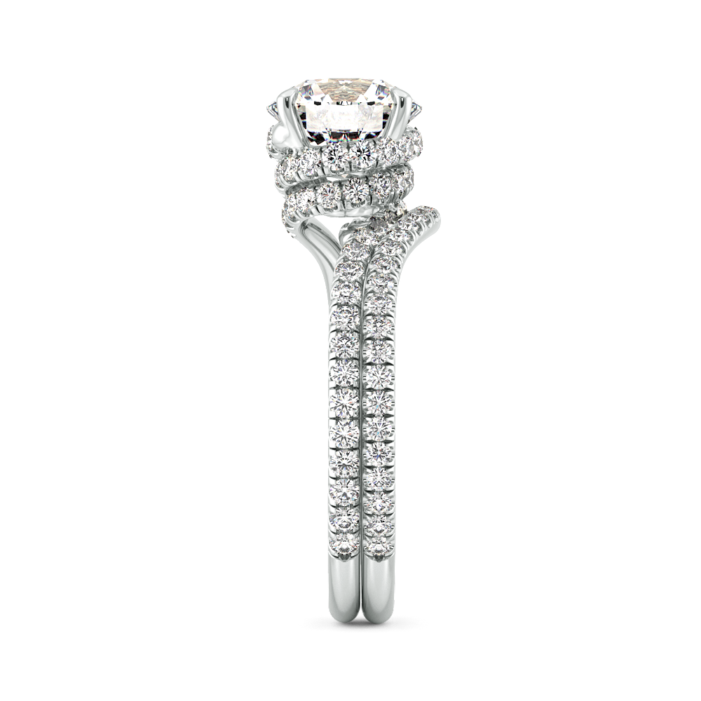 Abbraccio Swirl Diamond Engagement Ring — image 8 of 9
