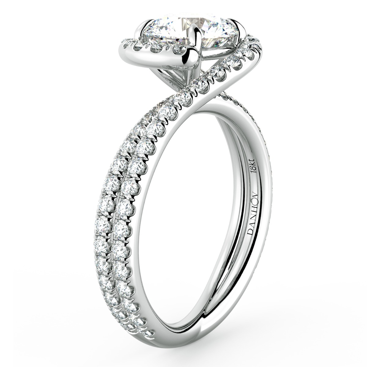 Abbraccio Unique Swirl Engagement Ring — image 1 of 9