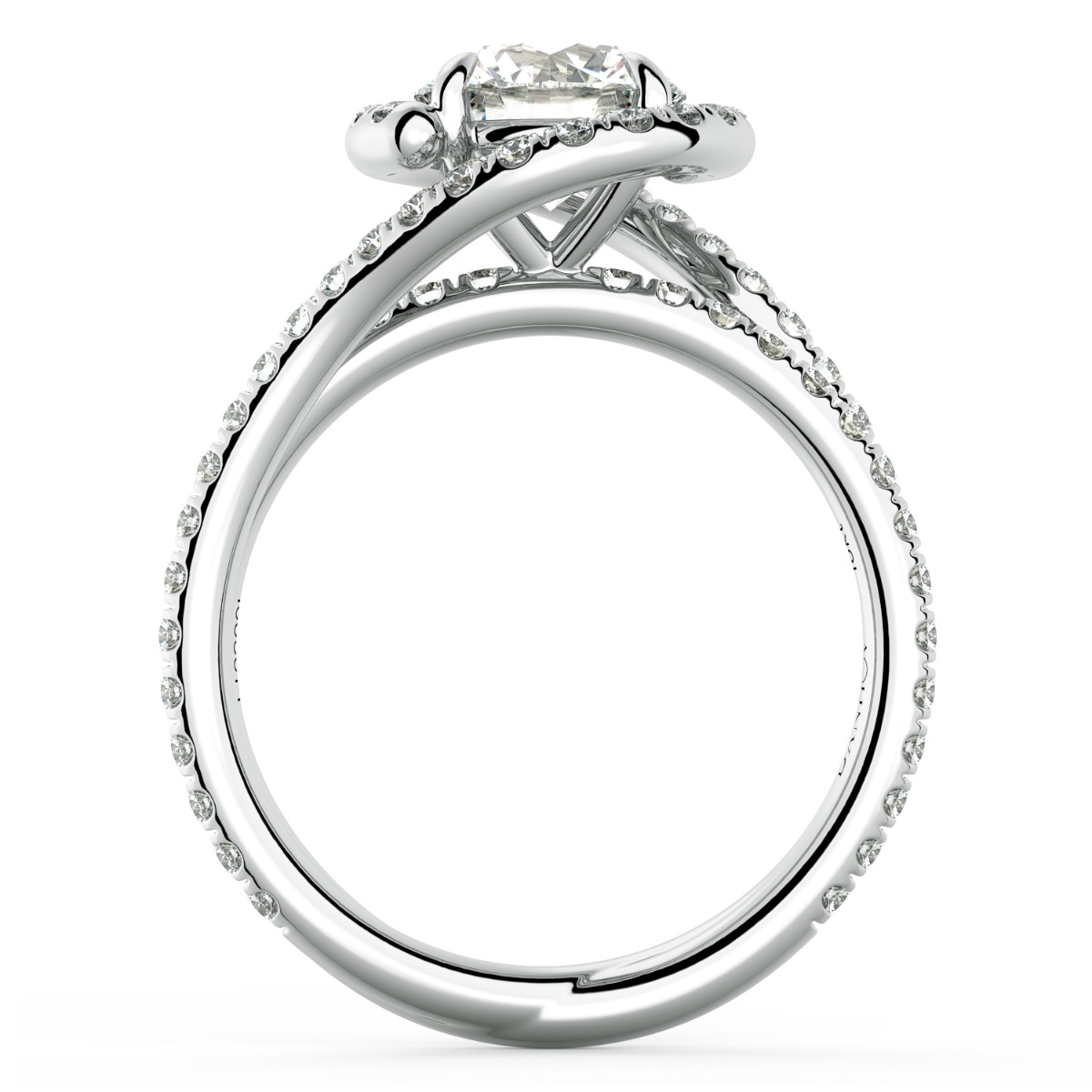 Abbraccio Unique Swirl Engagement Ring — image 2 of 9