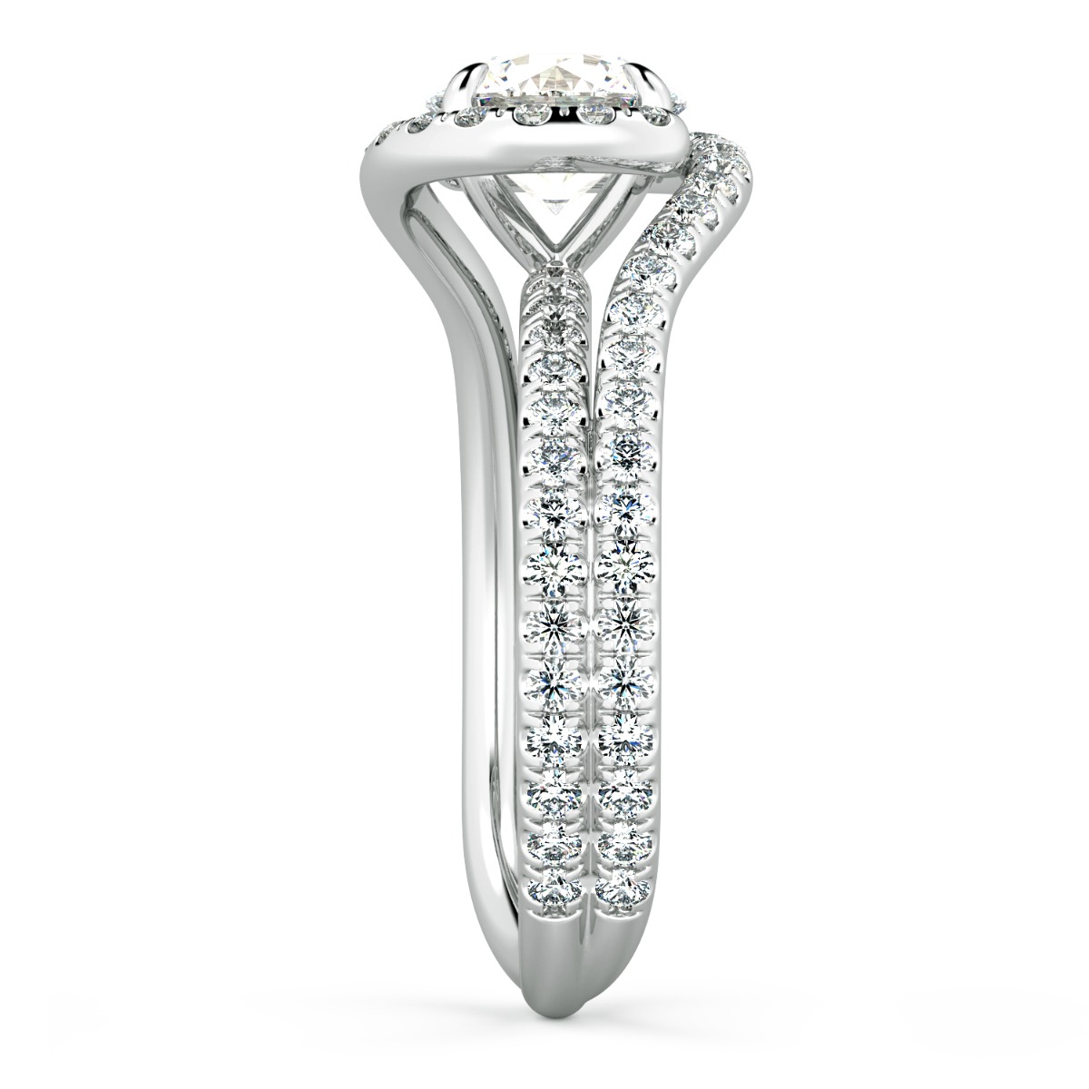 Abbraccio Unique Swirl Engagement Ring — image 3 of 9