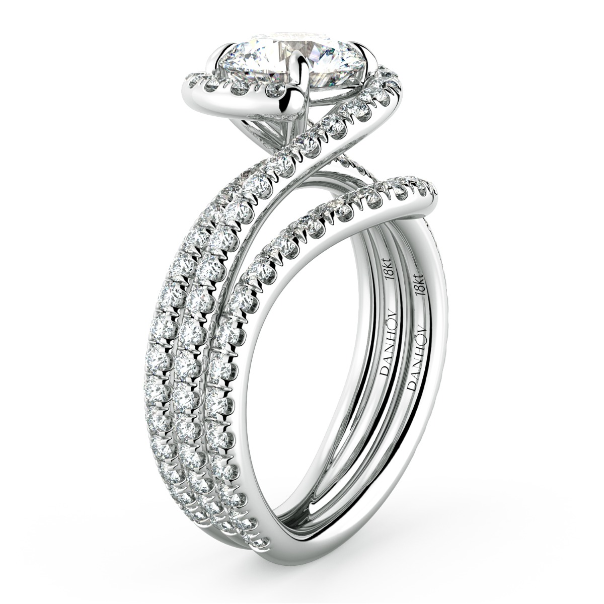 Abbraccio Unique Swirl Engagement Ring — image 5 of 9