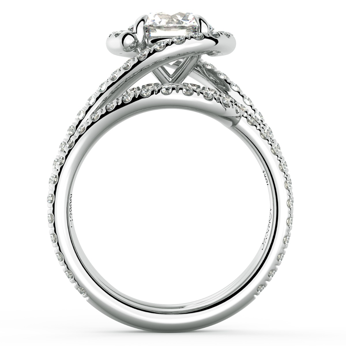 Abbraccio Unique Swirl Engagement Ring — image 6 of 9