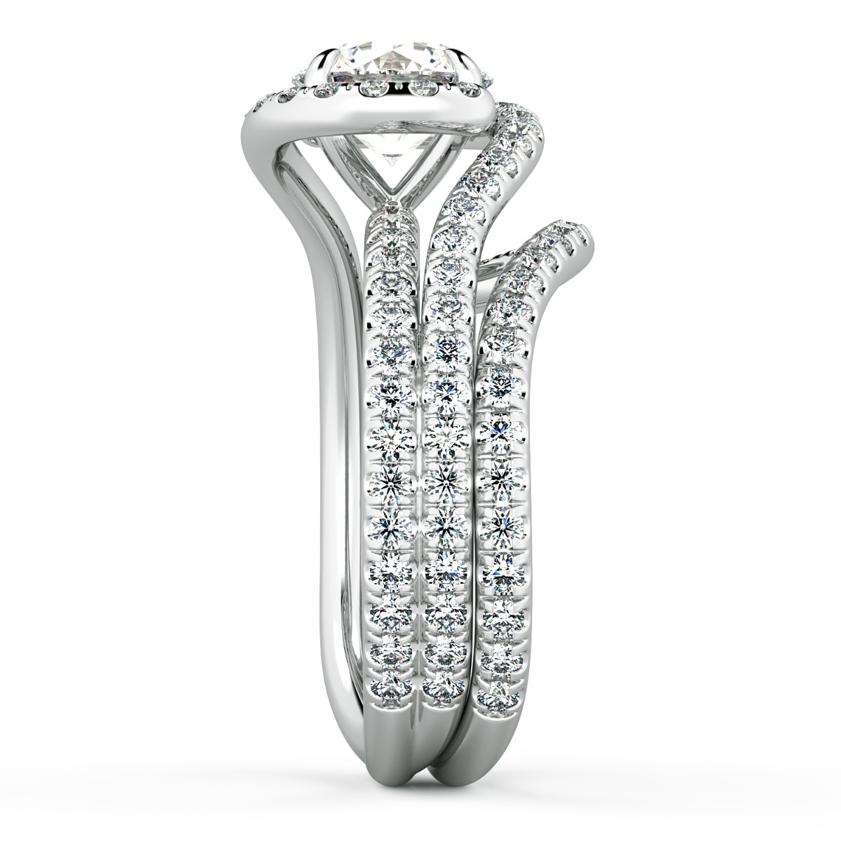 Abbraccio Unique Swirl Engagement Ring — image 7 of 9