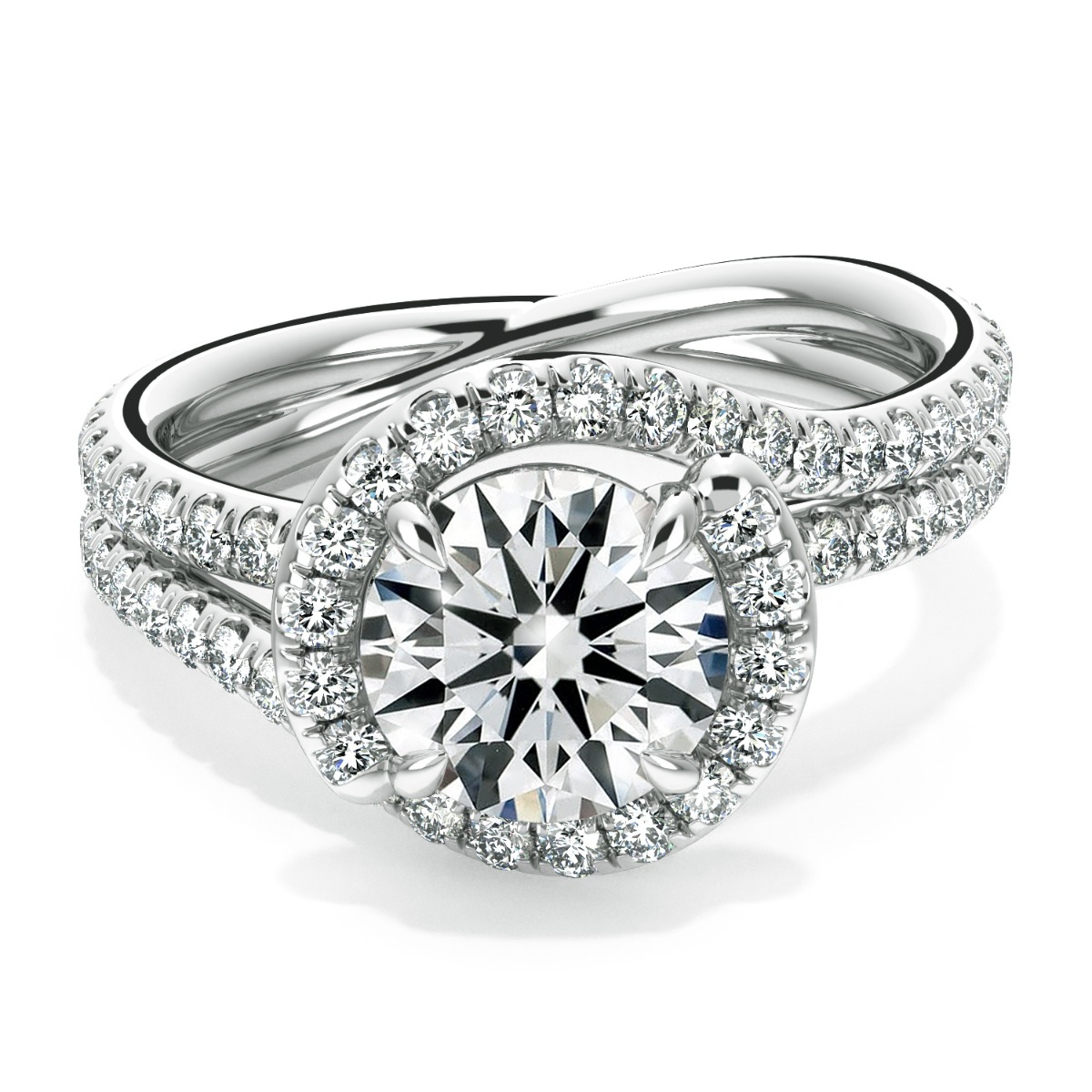 Abbraccio Unique Swirl Engagement Ring — image 9 of 9