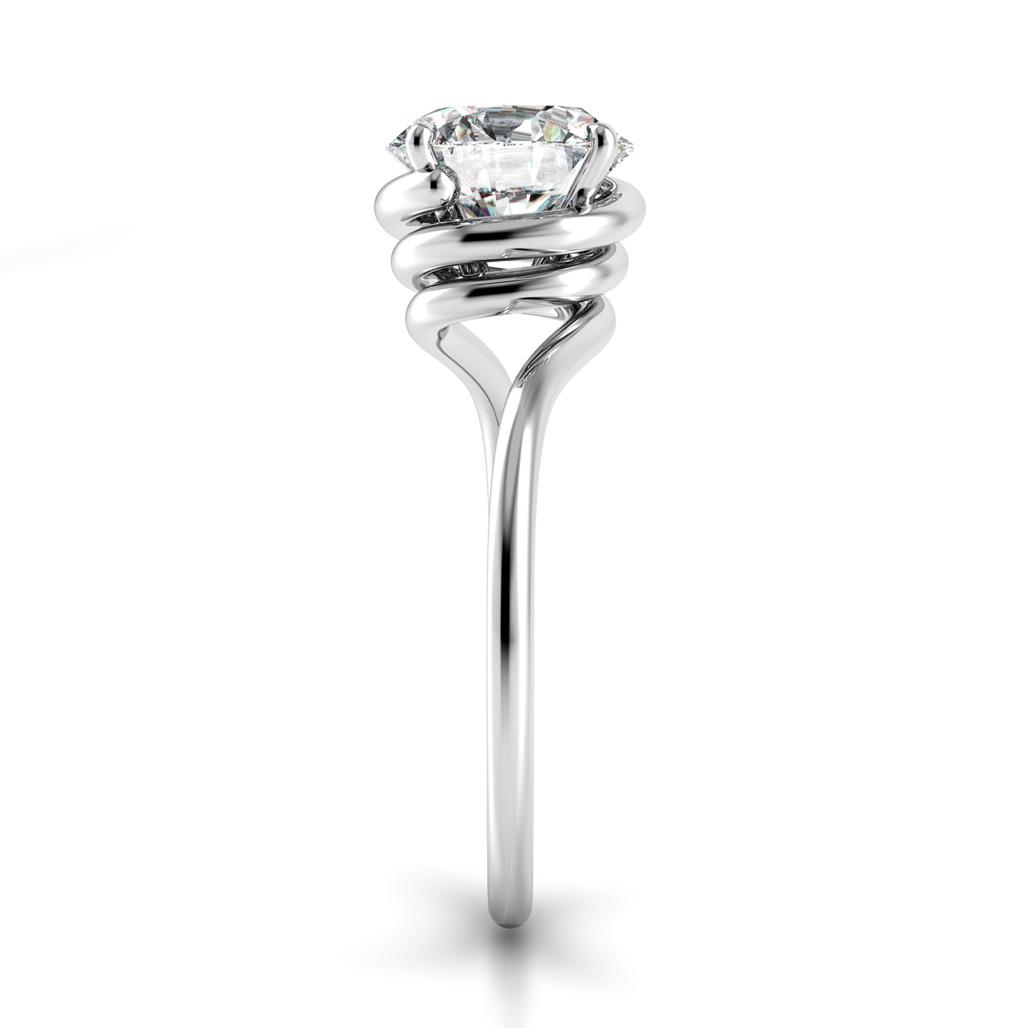 Abbraccio Swirl Engagement Ring — image 2 of 5