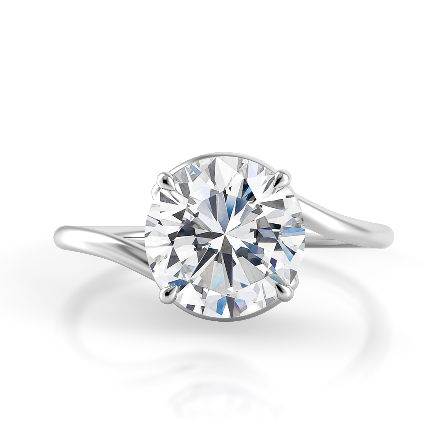 Abbraccio Swirl Engagement Ring — image 3 of 5