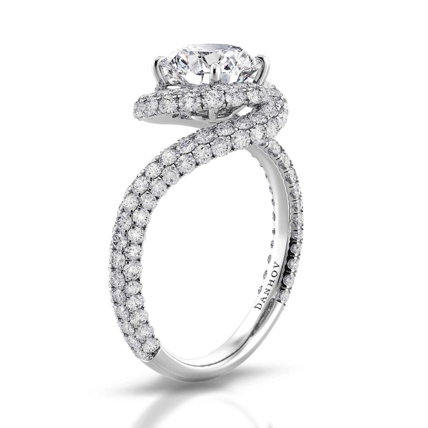 Abbraccio Swirl Engagement Ring — image 1 of 4