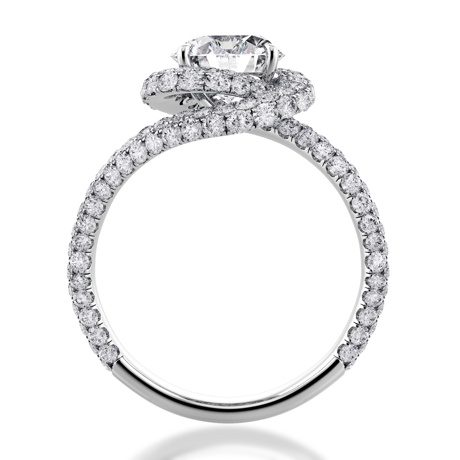 Abbraccio Swirl Engagement Ring — image 2 of 4