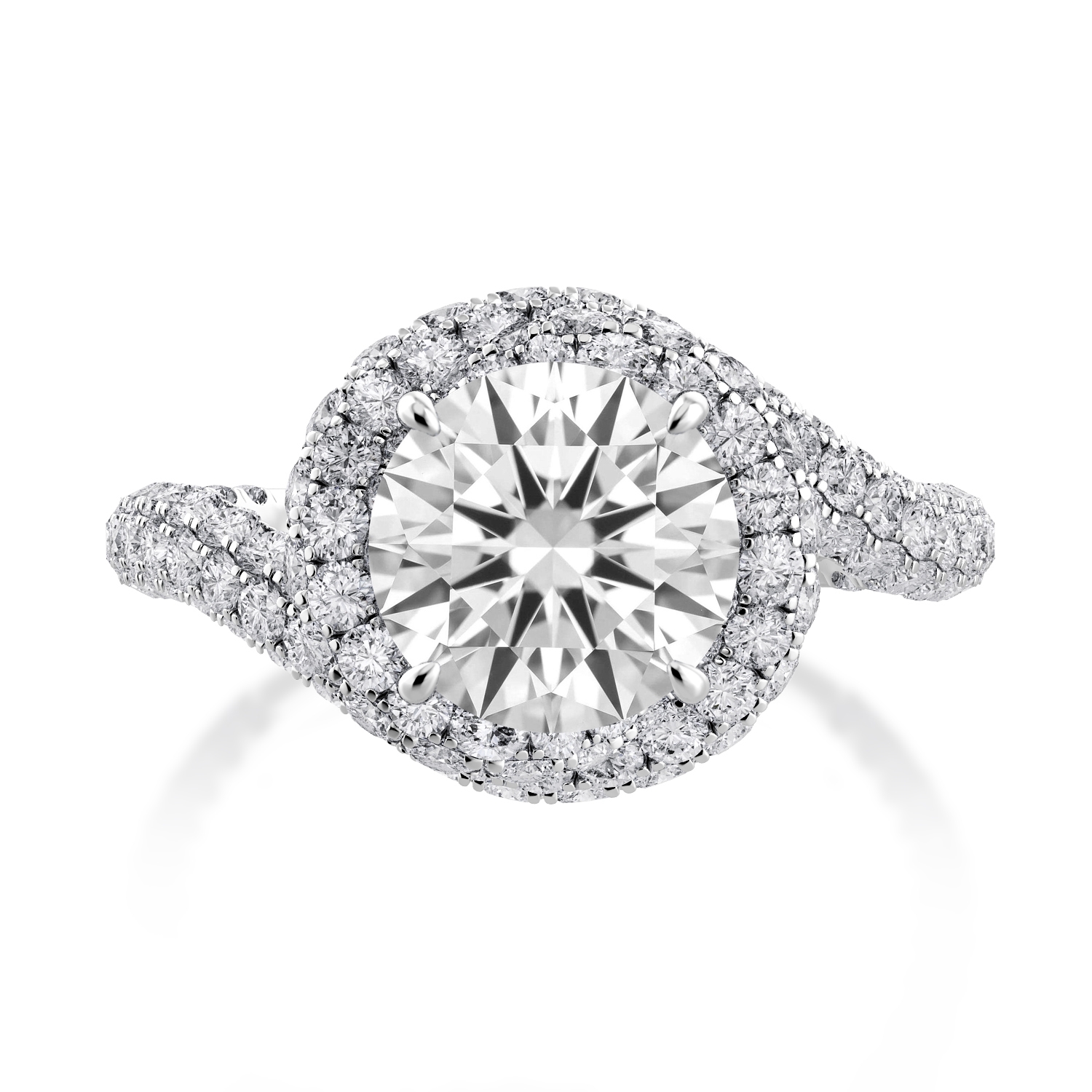 Abbraccio Swirl Engagement Ring — image 4 of 4