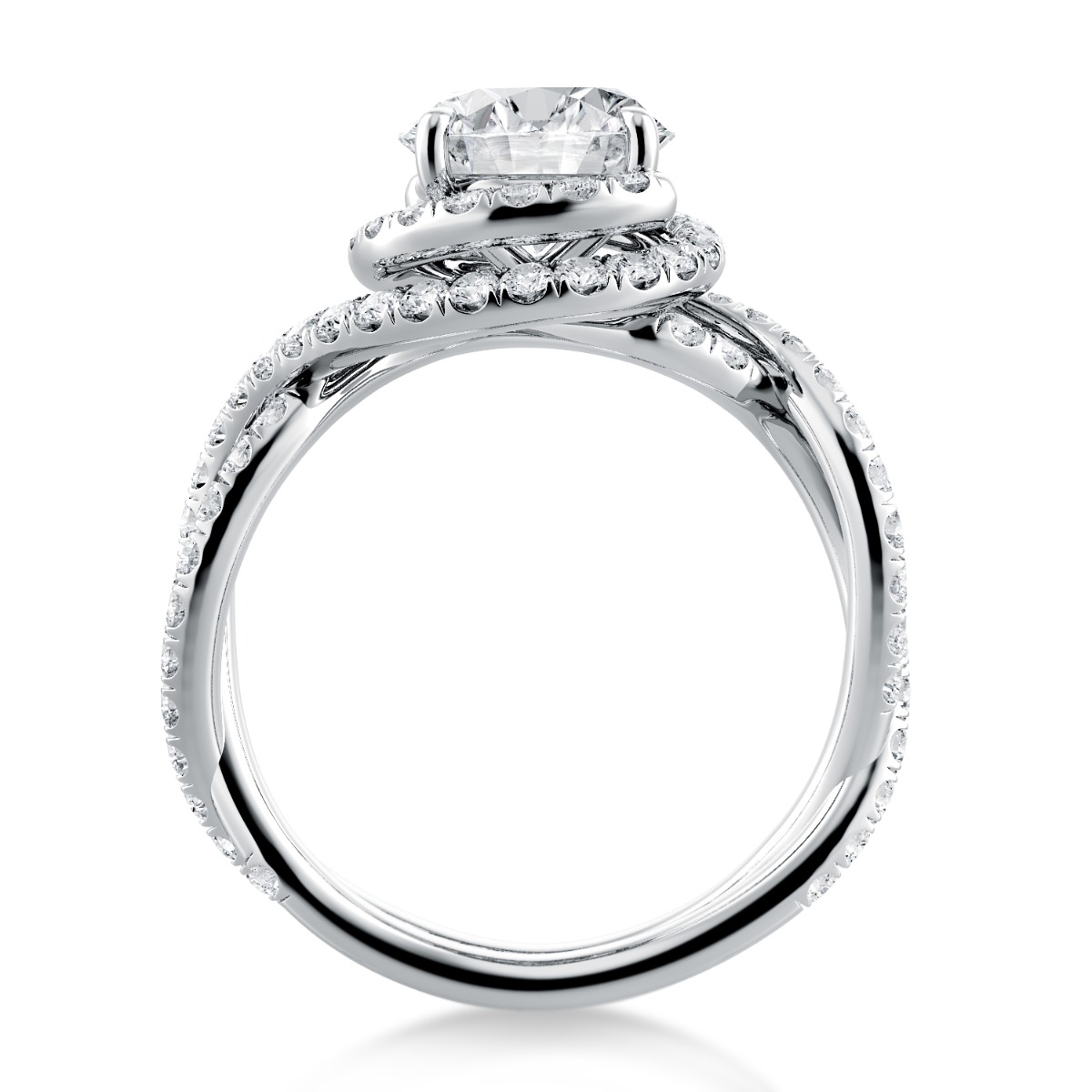 Signature Abbraccio Swirl Engagement Ring — image 3 of 4
