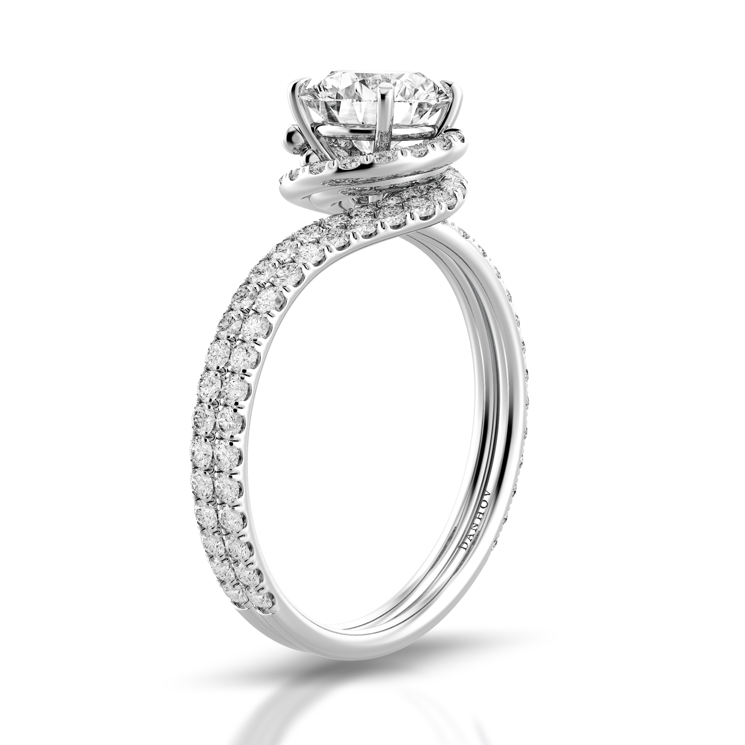 Abbraccio Swirl Engagement Ring — image 1 of 9