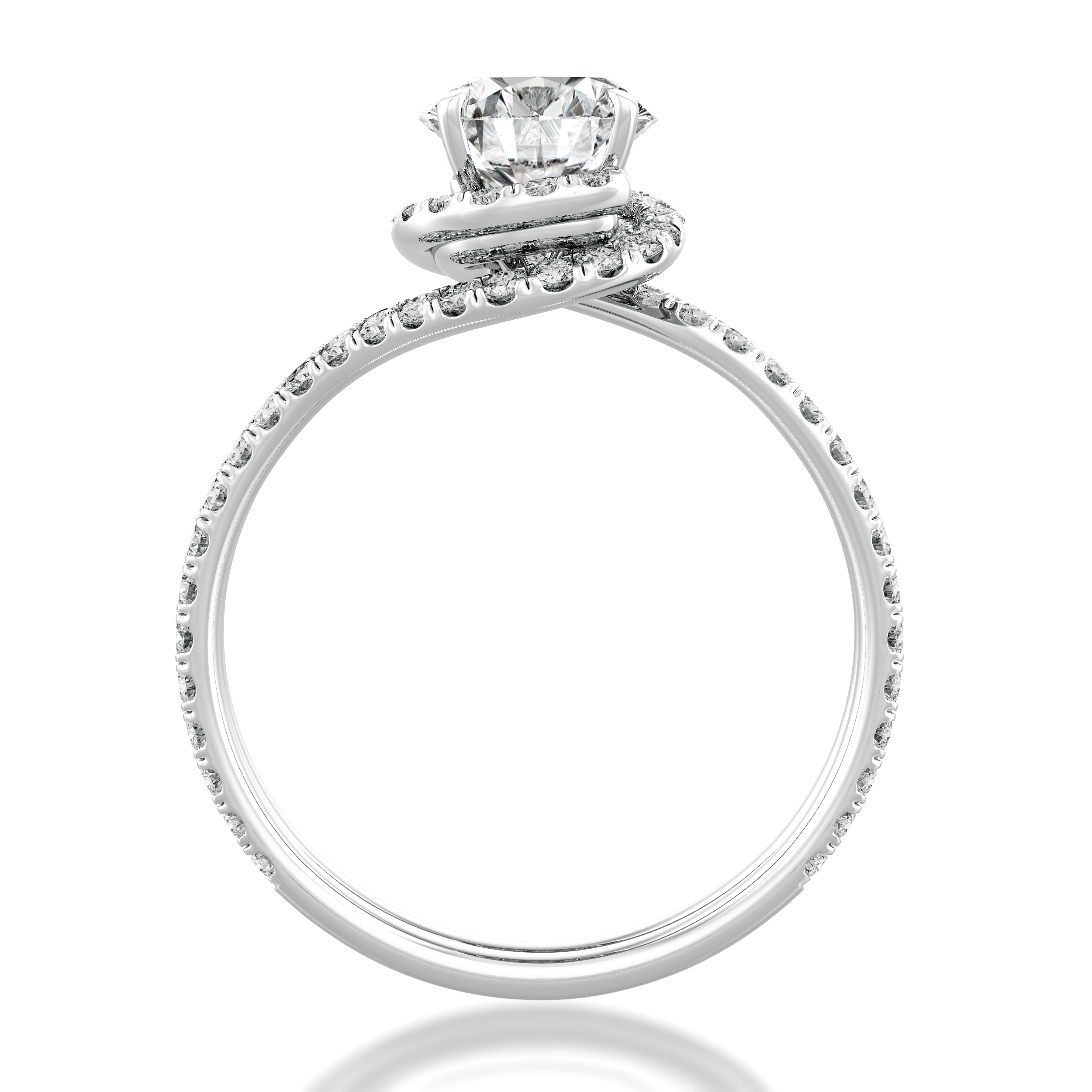 Abbraccio Swirl Engagement Ring — image 2 of 9