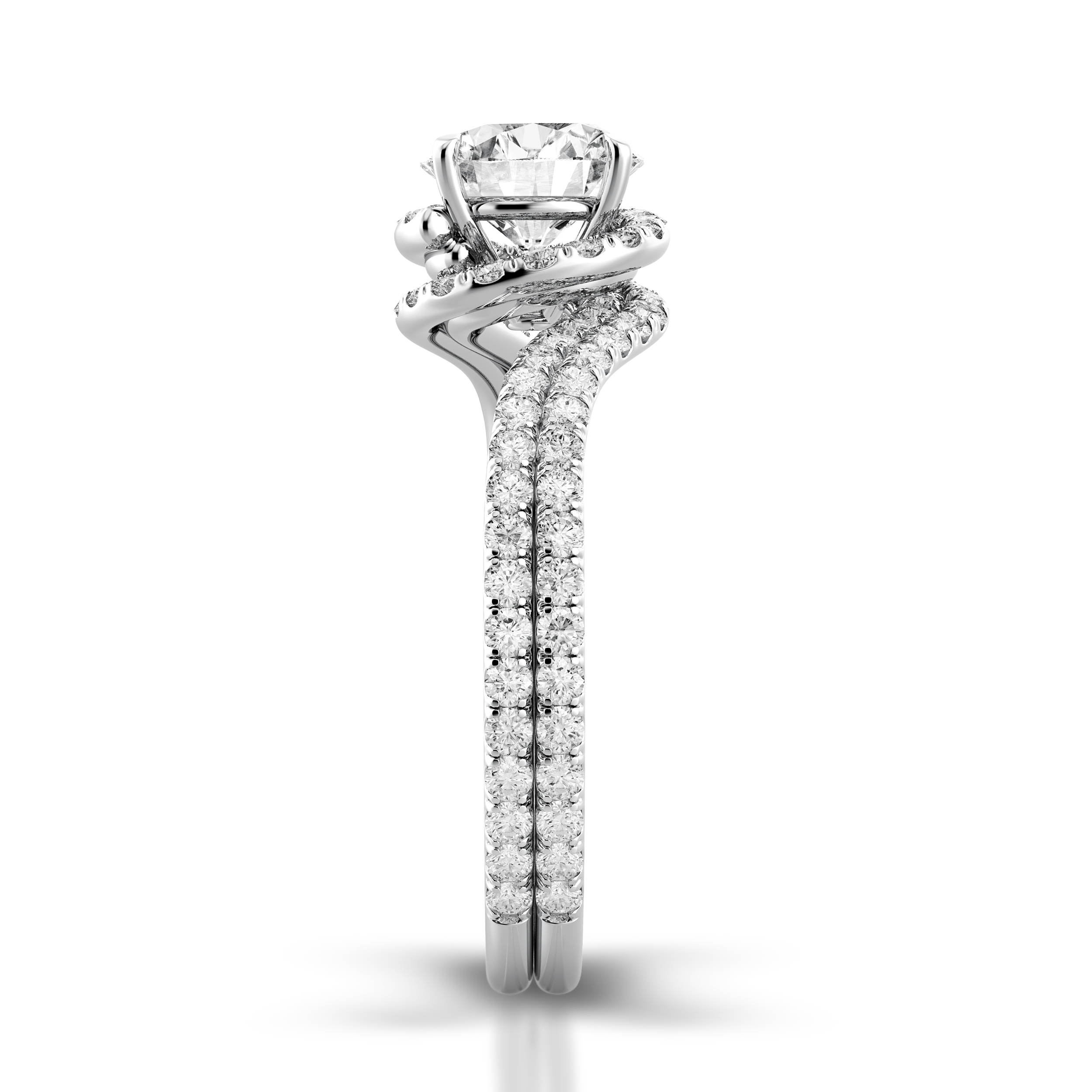 Abbraccio Swirl Engagement Ring — image 3 of 9