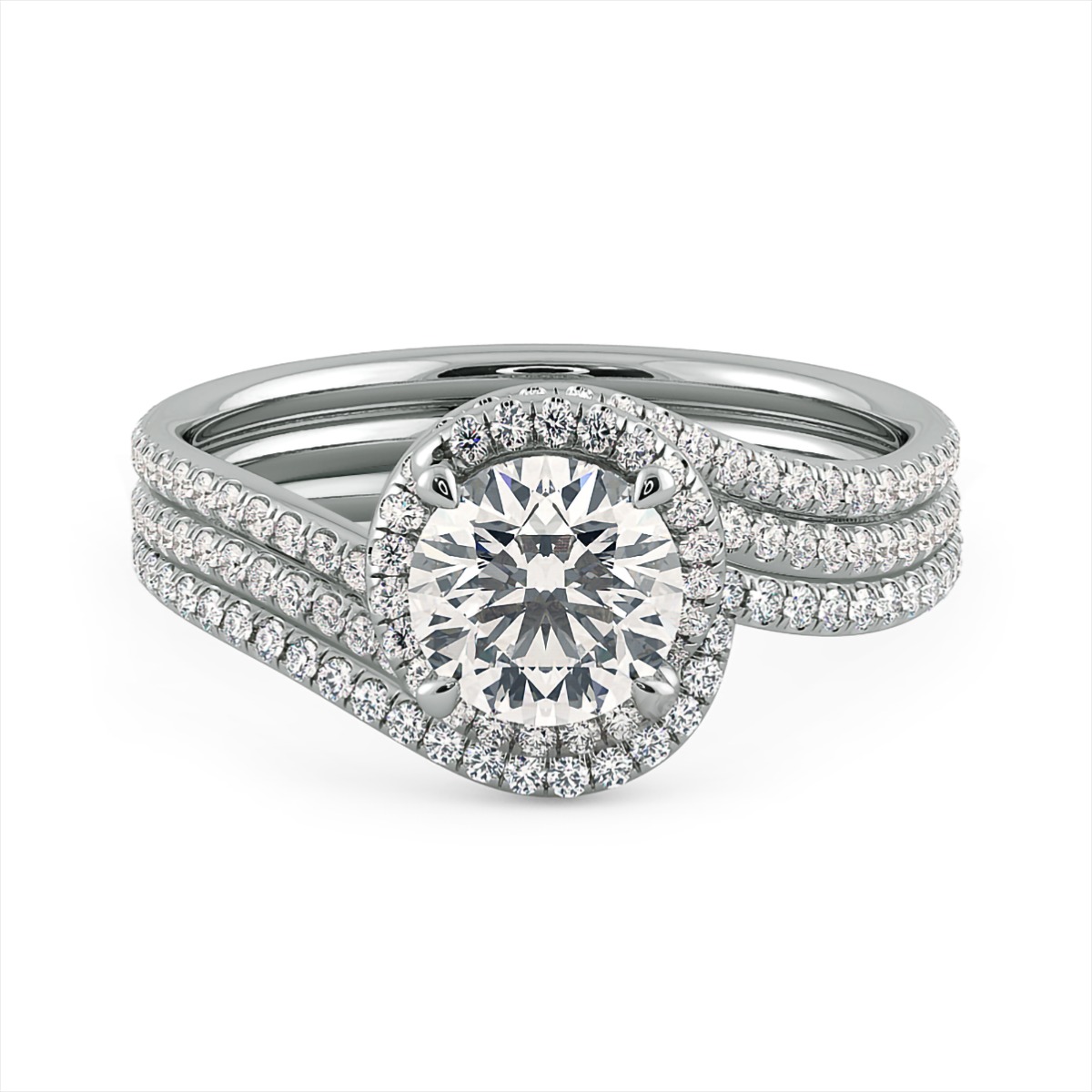 Abbraccio Swirl Engagement Ring — image 4 of 9