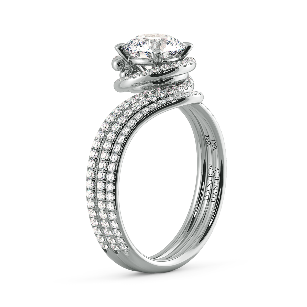 Abbraccio Swirl Engagement Ring — image 5 of 9