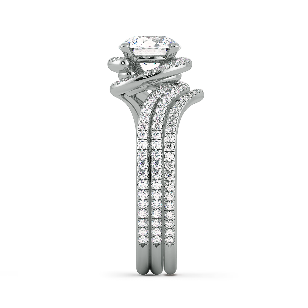 Abbraccio Swirl Engagement Ring — image 7 of 9