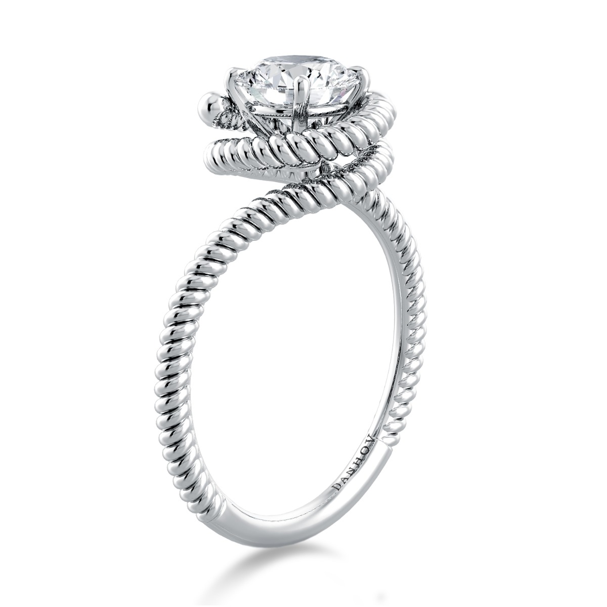 Abbraccio Twisted Shank Swirl Engagement Ring — image 2 of 4