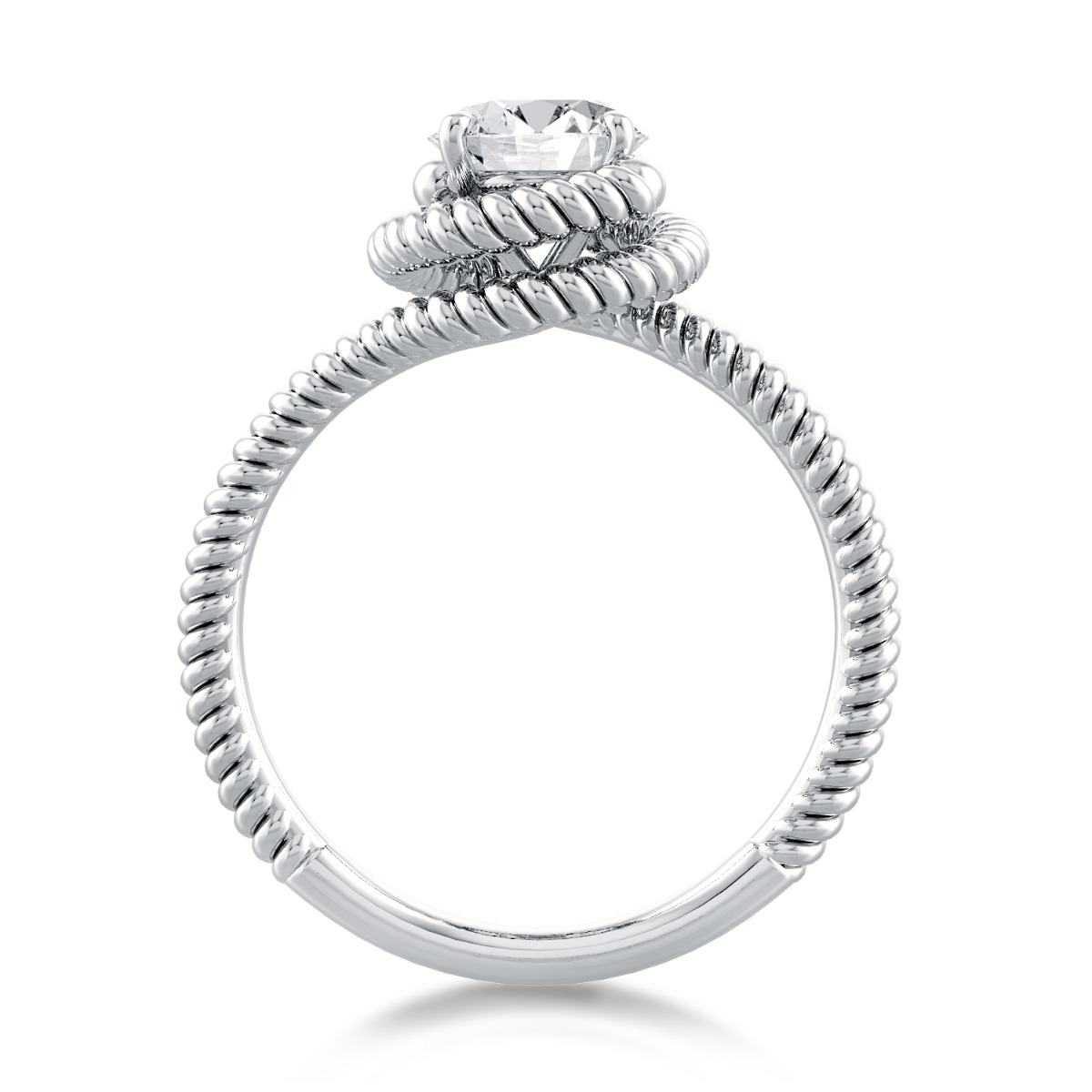 Abbraccio Twisted Shank Swirl Engagement Ring — image 3 of 4