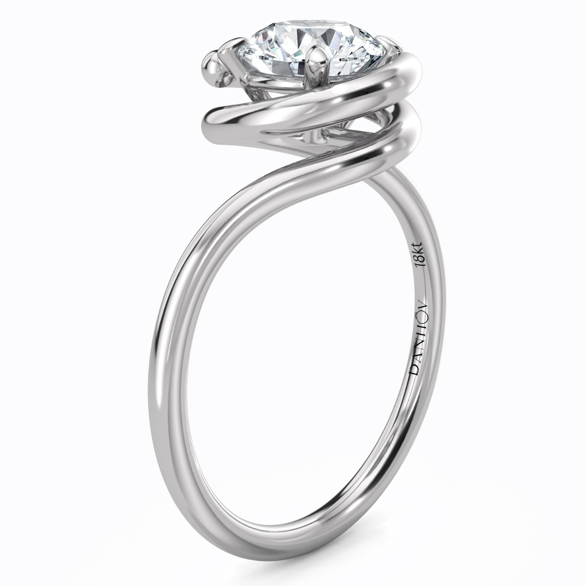 Abbraccio Swirl Engagement Ring