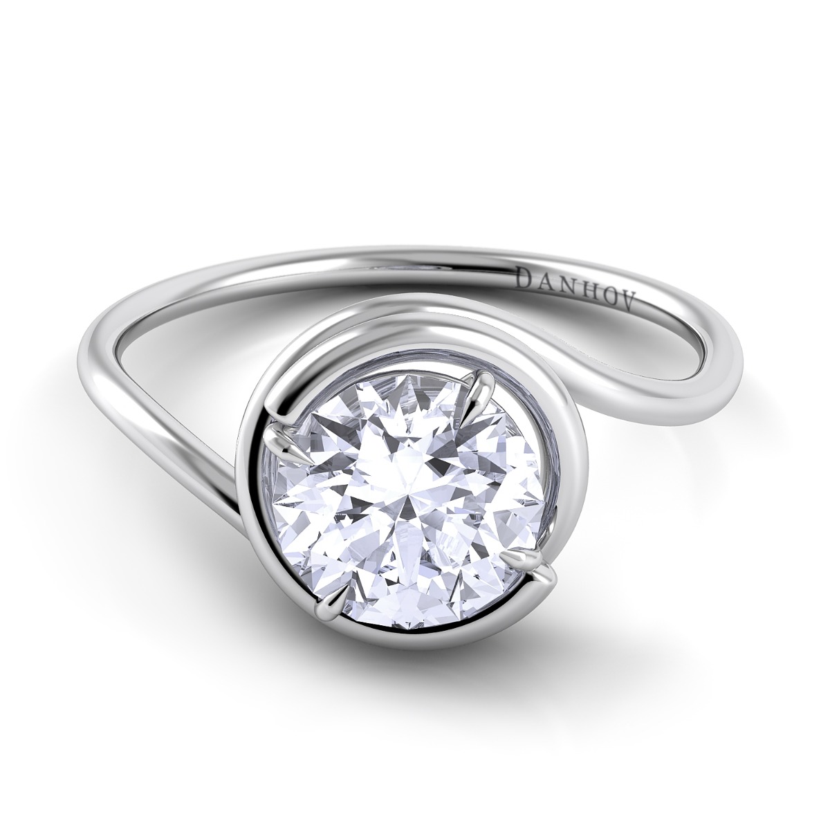 Abbraccio Swirl Engagement Ring — image 1 of 4