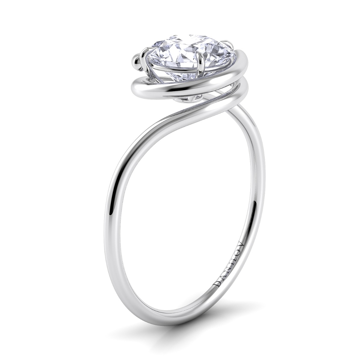 Abbraccio Swirl Engagement Ring — image 2 of 4