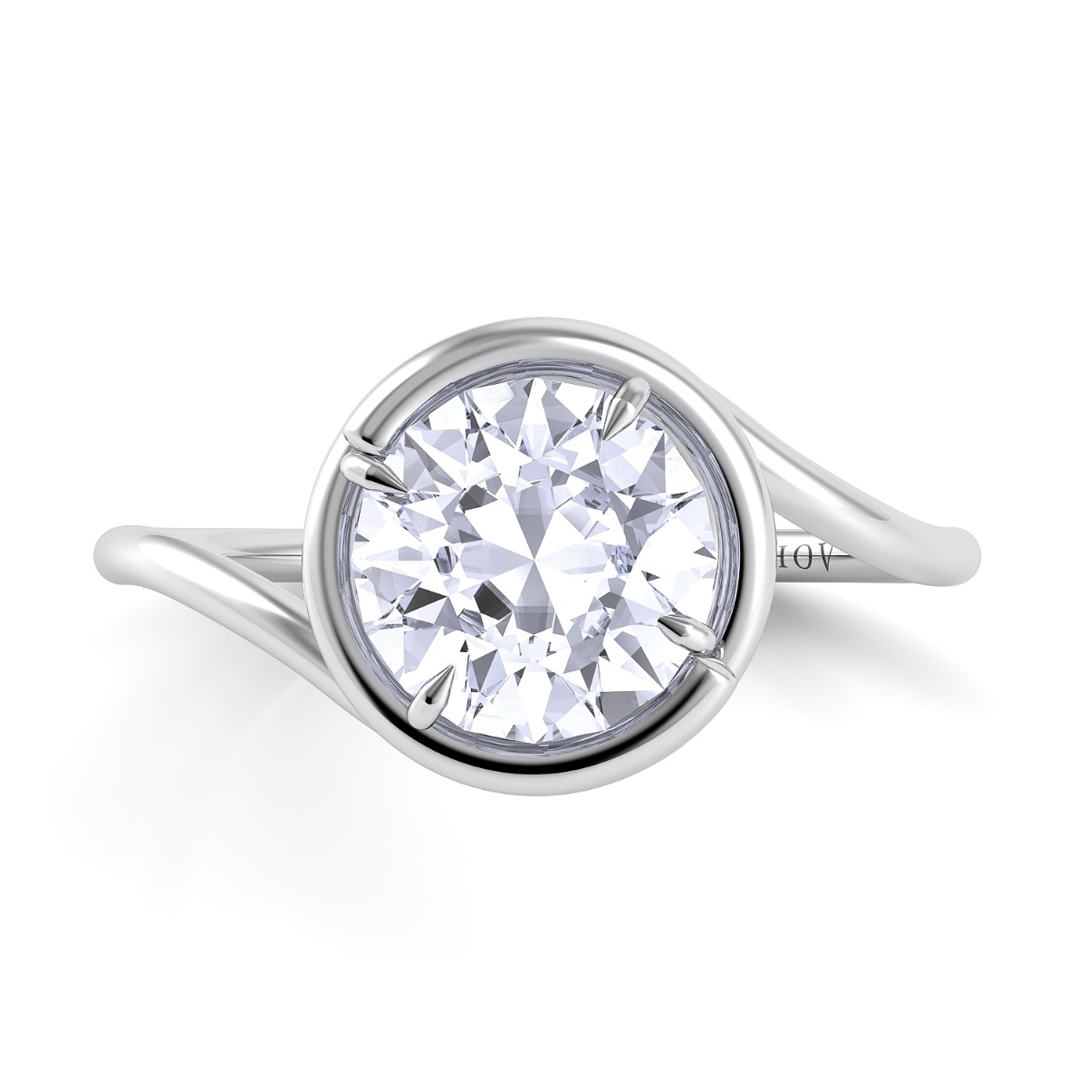 Abbraccio Swirl Engagement Ring — image 3 of 4
