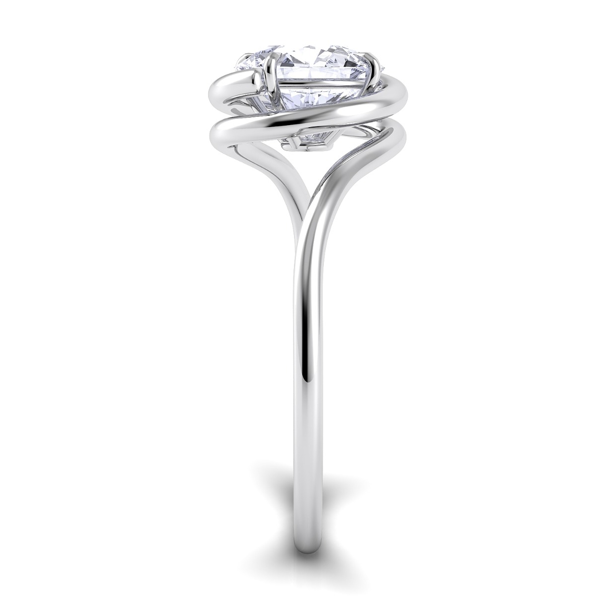 Abbraccio Swirl Engagement Ring — image 4 of 4