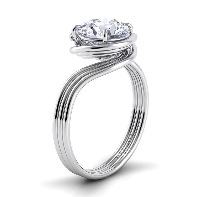 Abbraccio Award Winning Swirl Engagement Ring — image 1 of 4