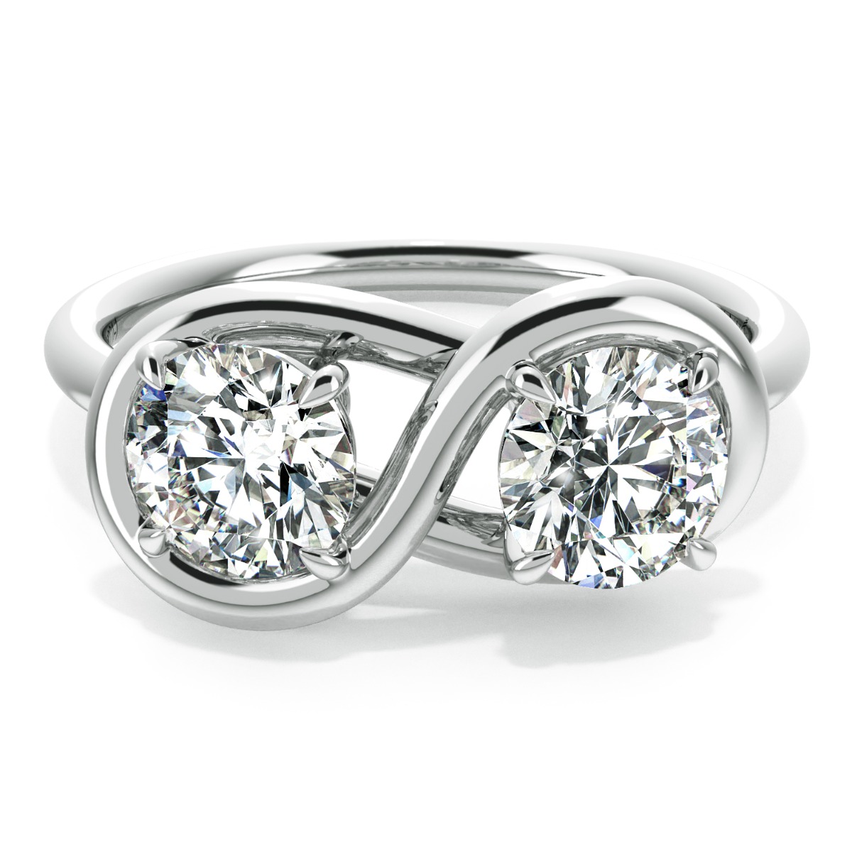 Abbraccio Infinity Single Shank Engagement Ring — image 1 of 9