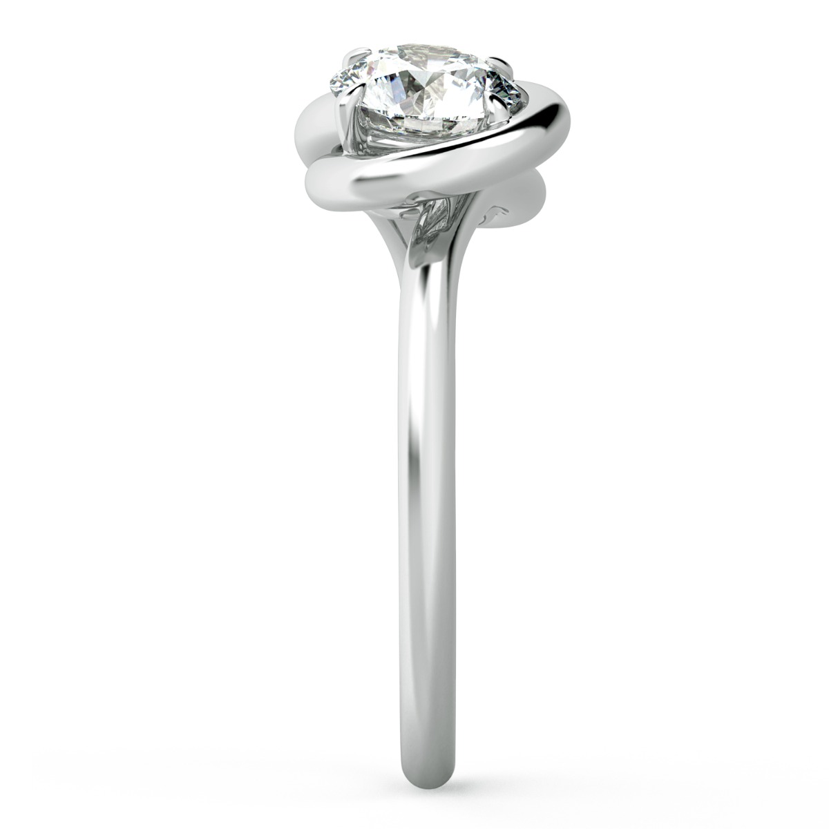 Abbraccio Infinity Single Shank Engagement Ring — image 4 of 9