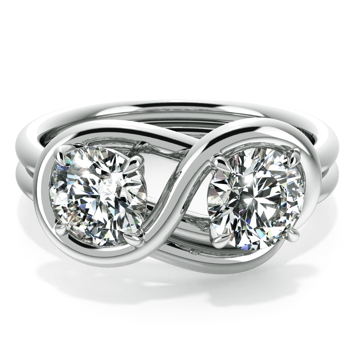 Abbraccio Infinity Single Shank Engagement Ring — image 5 of 9