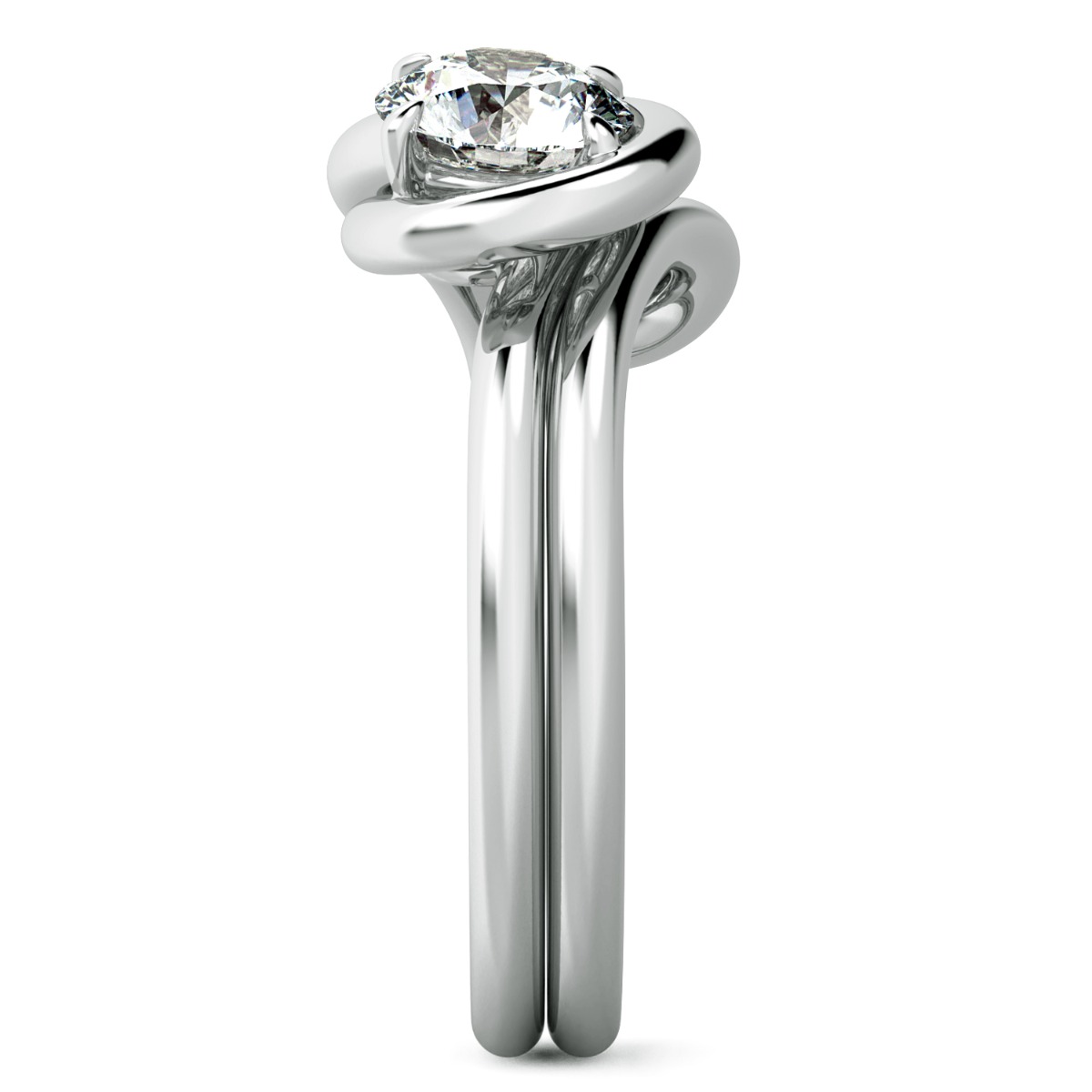 Abbraccio Infinity Single Shank Engagement Ring — image 8 of 9