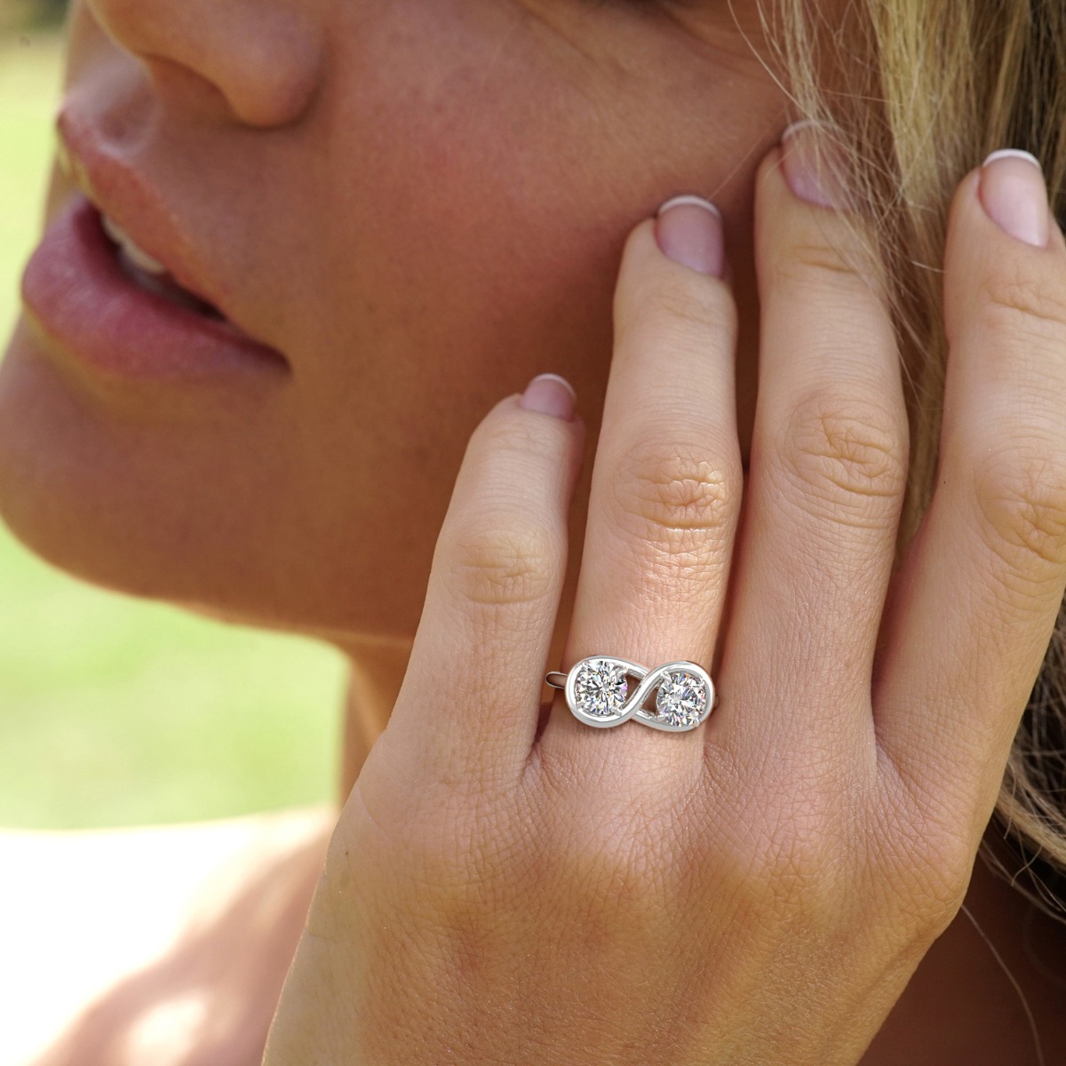 Abbraccio Infinity Single Shank Engagement Ring — image 9 of 9