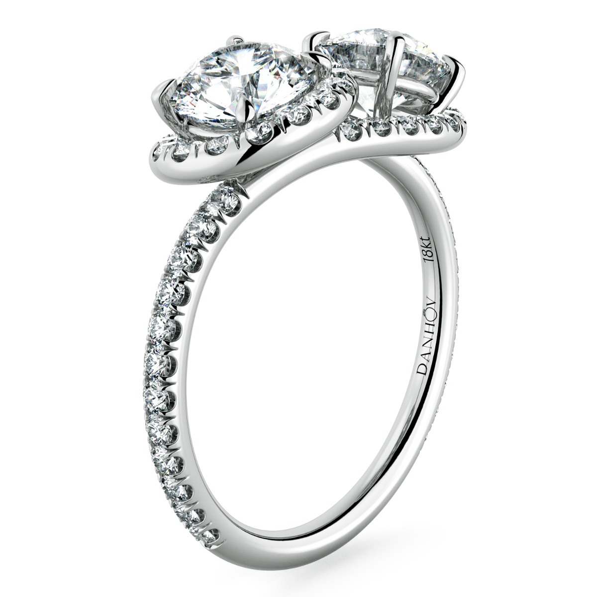 Abbraccio Infinity Single Shank Diamond Engagement Ring — image 2 of 9