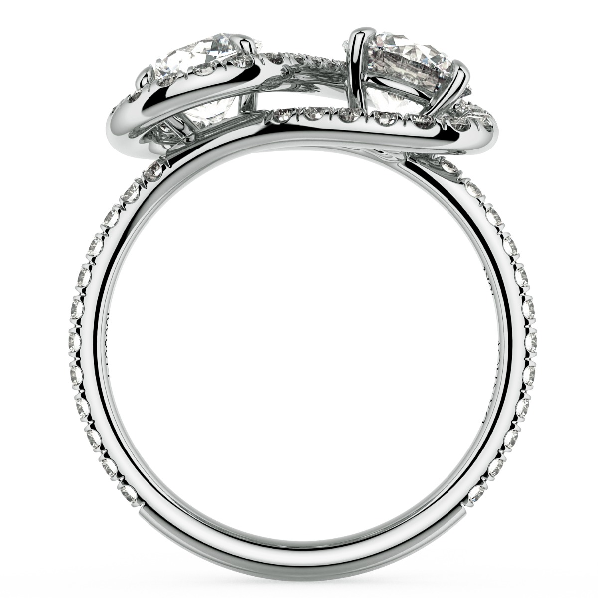 Abbraccio Infinity Single Shank Diamond Engagement Ring — image 3 of 9
